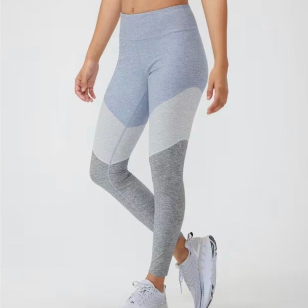 Outdoor Voices Springs Color Block High Rise Waisted Workout Leggings Yoga Pants